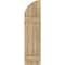 Ekena Millwork Americraft 4-Board (2 Batten) Wood Joined Board-n-Batten Shutters w/ Arch Top, ARW101BQ414X77UNH, PR ARW101BQ414X77UNH - alternate 2